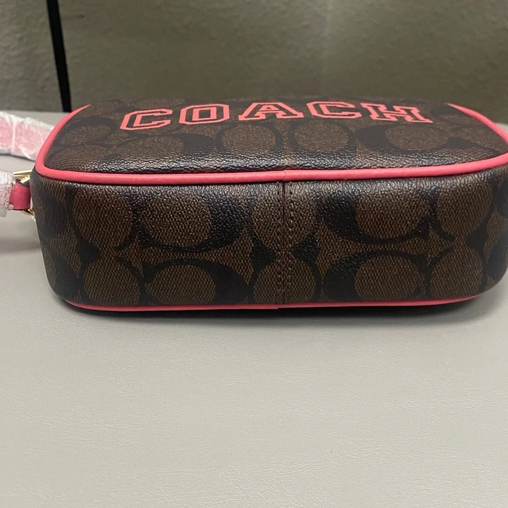 Coach Brown and Pink Wristlet/Bag